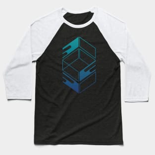 Abstract blue box Baseball T-Shirt